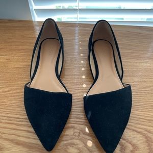 J Crew Suede d'Orsay flats